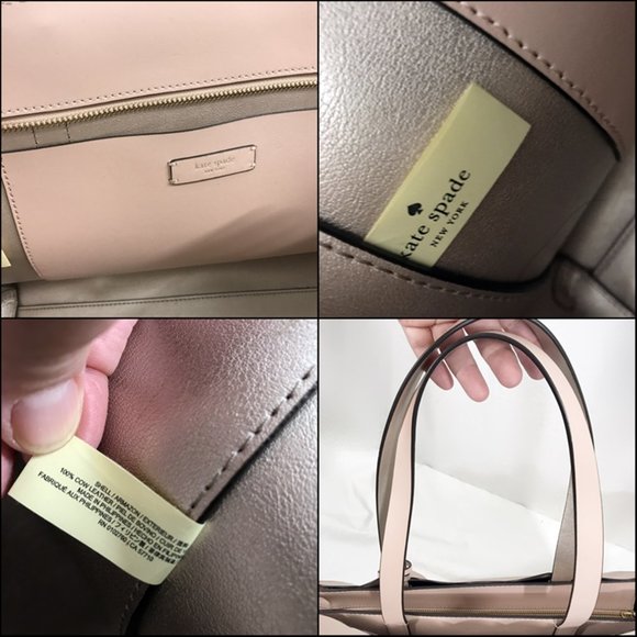 Kat Spade Magnolia Street Pink Leather Tote Bag Shopper Handbag Purse Large - Picture 12 of 14